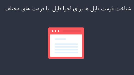 شناخت فرمت فایل ها برای اجرا فایل با فرمت های مختلف 