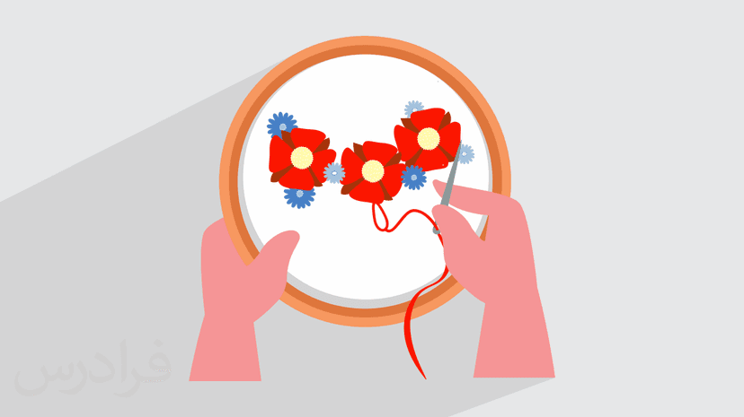 آموزش روبان دوزی – دوخت انوع گل، برگ و تکنیک های خاص