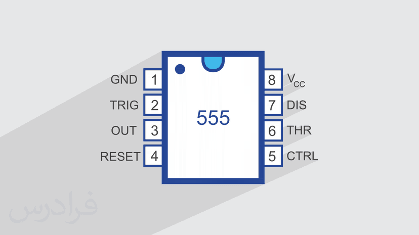 آموزش آشنایی با آی سی ۵۵۵ در مبانی ​الکترونیک (رایگان)