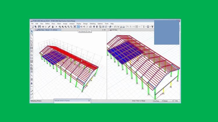 آموزش تحلیل و طراحی سازه فولادی در CSI ETABS V19