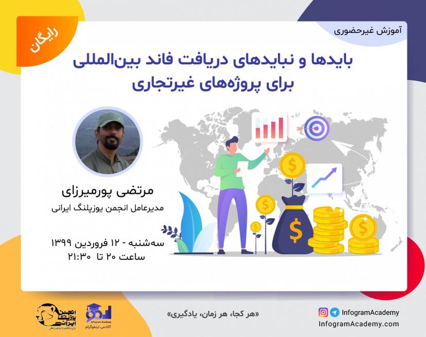 وبینار باید‌ها و نباید‌های دریافت فاند بین‌المللی برای پروژه‌های غیرتجاری